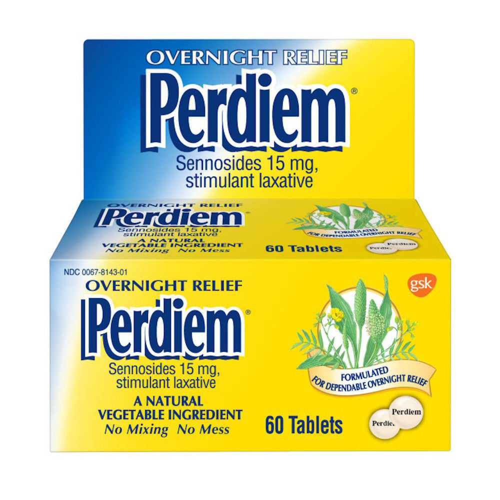 Perdiem Sennosides Stimulant Laxative, Overnight Relief, 60 Ea